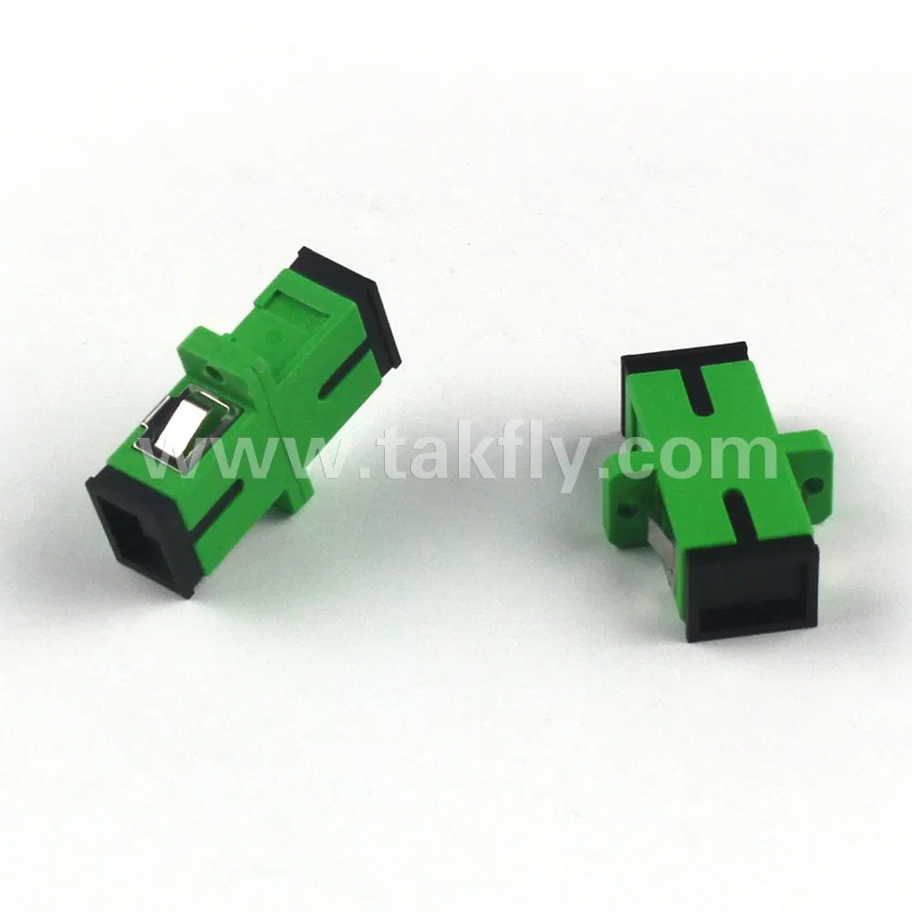 Sc APC Fiber Optic Adapter Singlemode Optical Fiber Adapter with Flange
