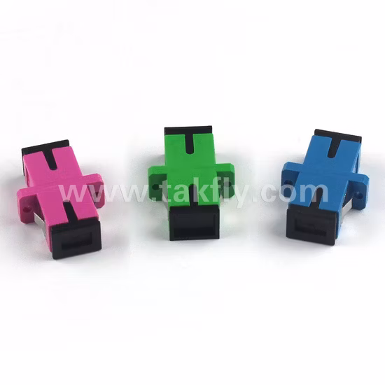 Sc APC Fiber Optic Adapter Singlemode Optical Fiber Adapter with Flange