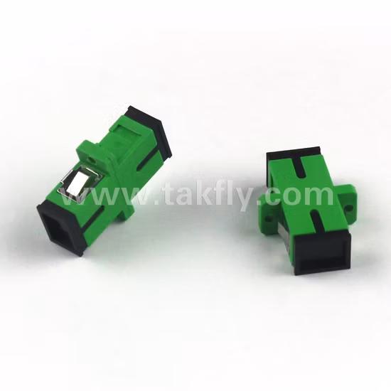 Sc APC Fiber Optic Adapter Singlemode Optical Fiber Adapter with Flange
